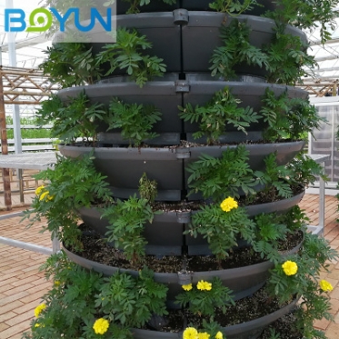 黄 石抱柱式立体栽培 温室无土栽培系统设计安装技术指导 无土栽培设备